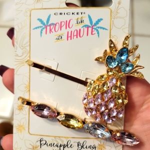 Pineapple Bling Hair Pins